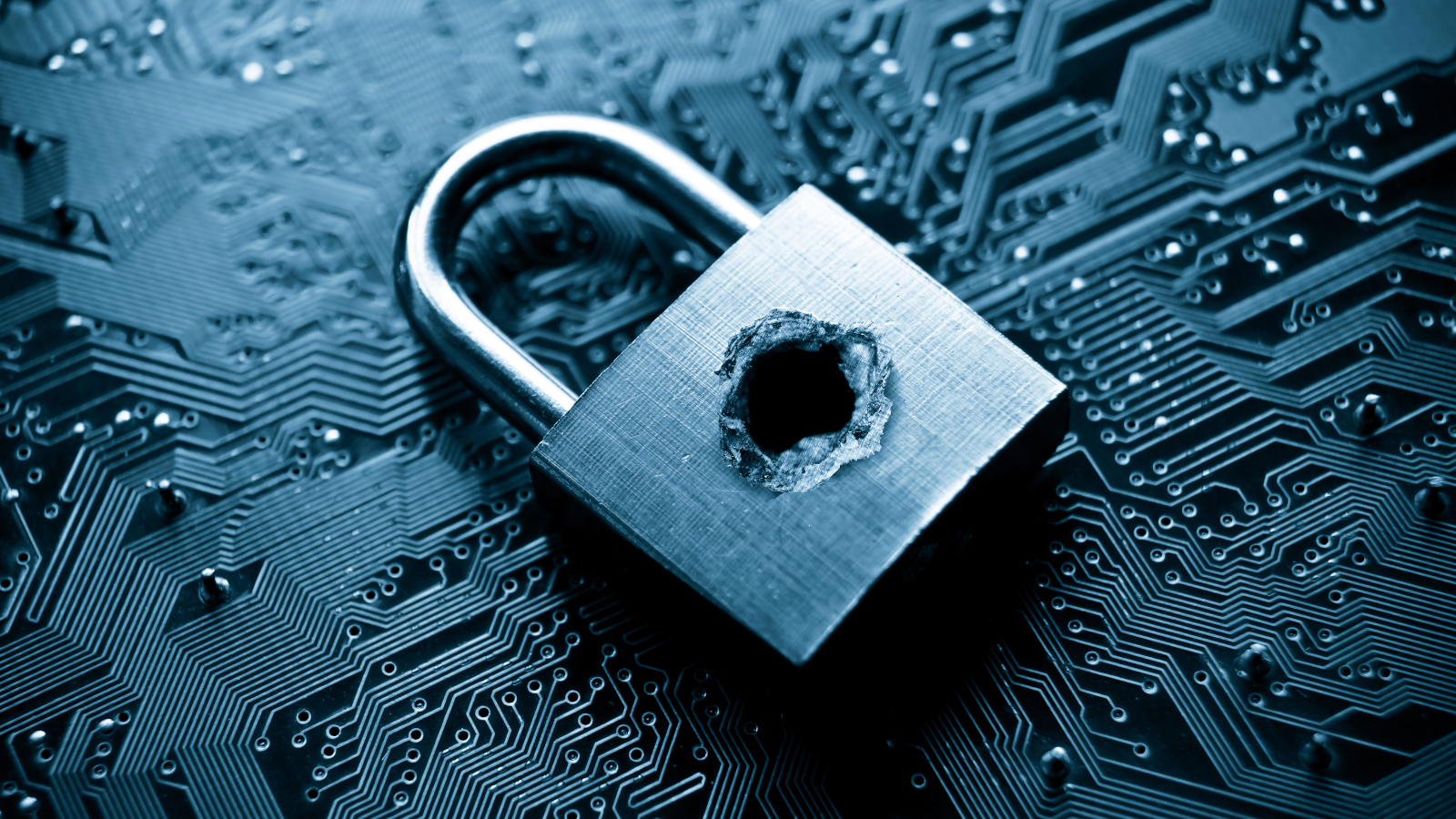 A broken padlock